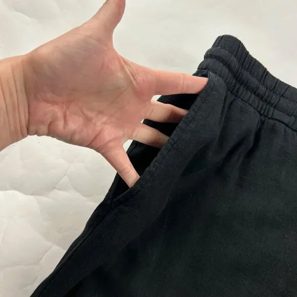 Old Navy Black Linen Blend Wide Leg Lounge Pant M - Picture 3 of 7